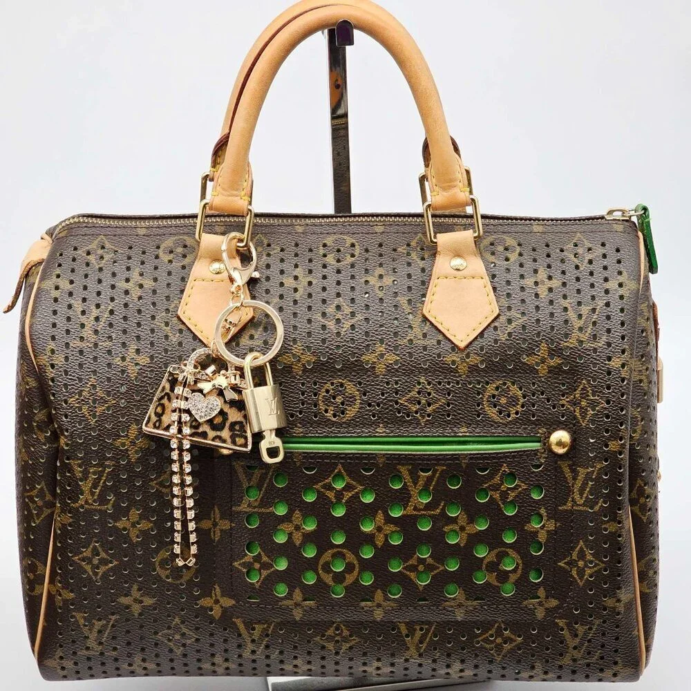 Authentic Louis Vuitton Lock & Key Gold ✨ Unbranded Keychain Bag Charm LV